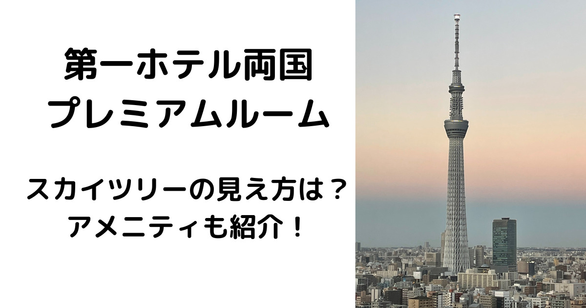 第一ホテル両国プレミアムルームの スカイツリーの見え方は？ アメニティも紹介！