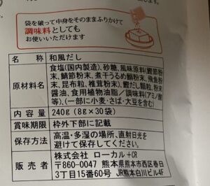 成分表